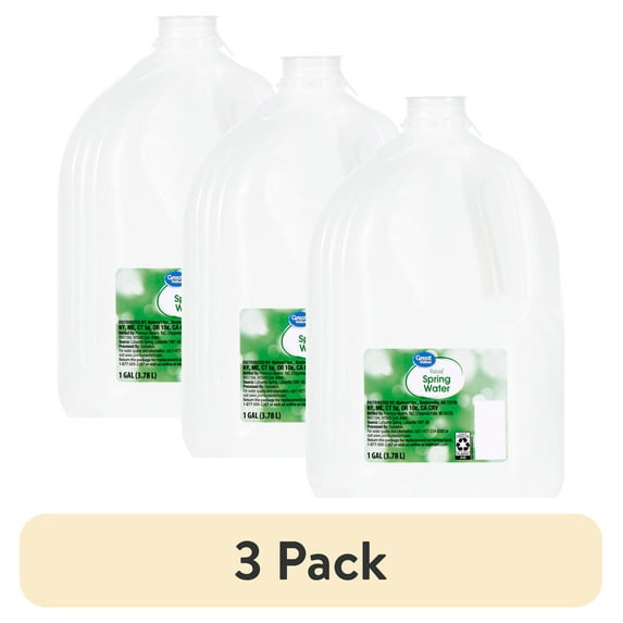 (3 pack) Great Value Spring Water, 1 Gallon
