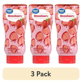 (3 pack) Great Value Squeezable Strawberry Fruit Spread, 20 oz