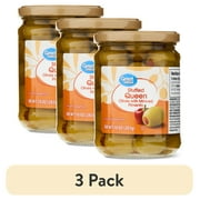 (3 pack) Great Value Stuffed Queen Olives with Minced Pimento, 10 oz