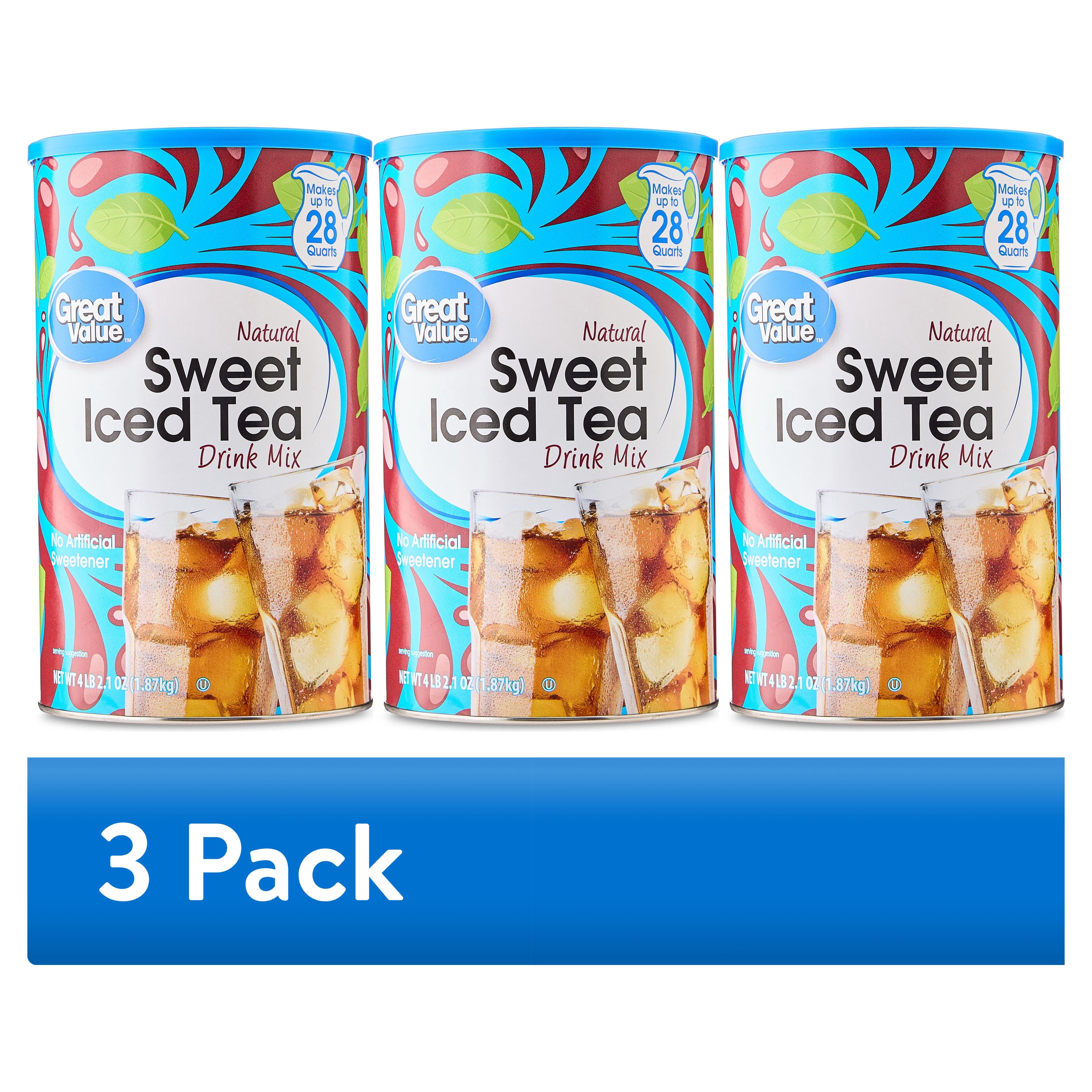 (3 pack) Great Value Sweet Iced Tea Drink Mix, 66.1 oz