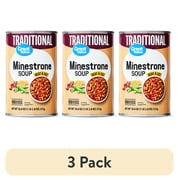(3 pack) Great Value Traditional Minestrone Soup, 18.8 oz Can (Shelf Stable)