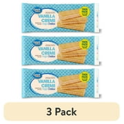 (3 pack) Great Value Vanilla Flavor Creme Wafer Cookies Twin Pack, 11 oz