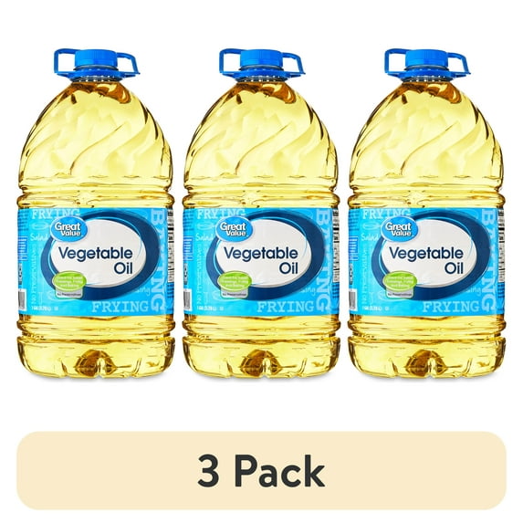 (3 pack) Great Value Vegetable Oil, 1 Gallon