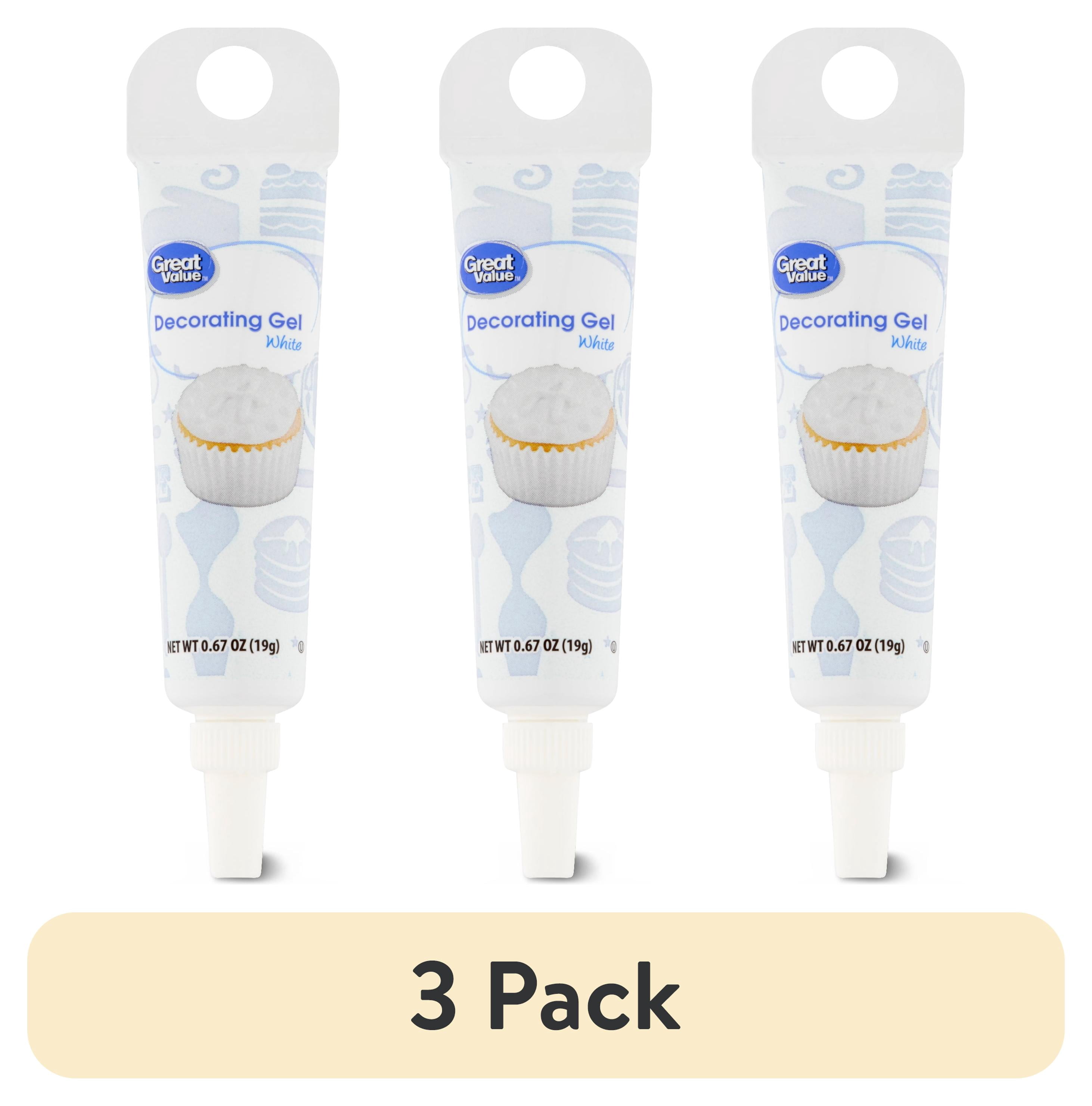 (3 pack) Great Value White Decorating Gel, 0.67 oz