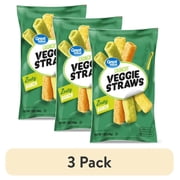 (3 pack) Great Value Zesty Ranch Flavored Veggie Straws, 7 oz