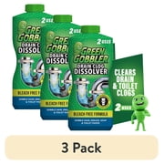 3 pack Green Gobbler Drain Clog Dissolver, Drain Opener-Cleaner ,Toilet Clog Remover, 31 oz