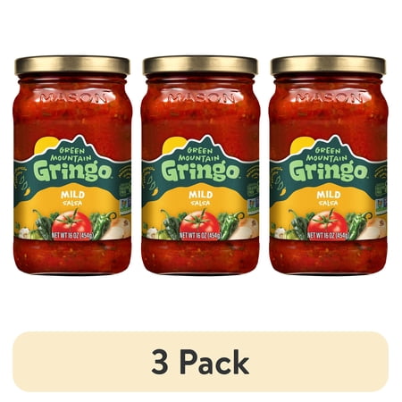 (3 pack) Green Mountain Gringo Mild Salsa, 16oz Jar, Fresh Ingredients