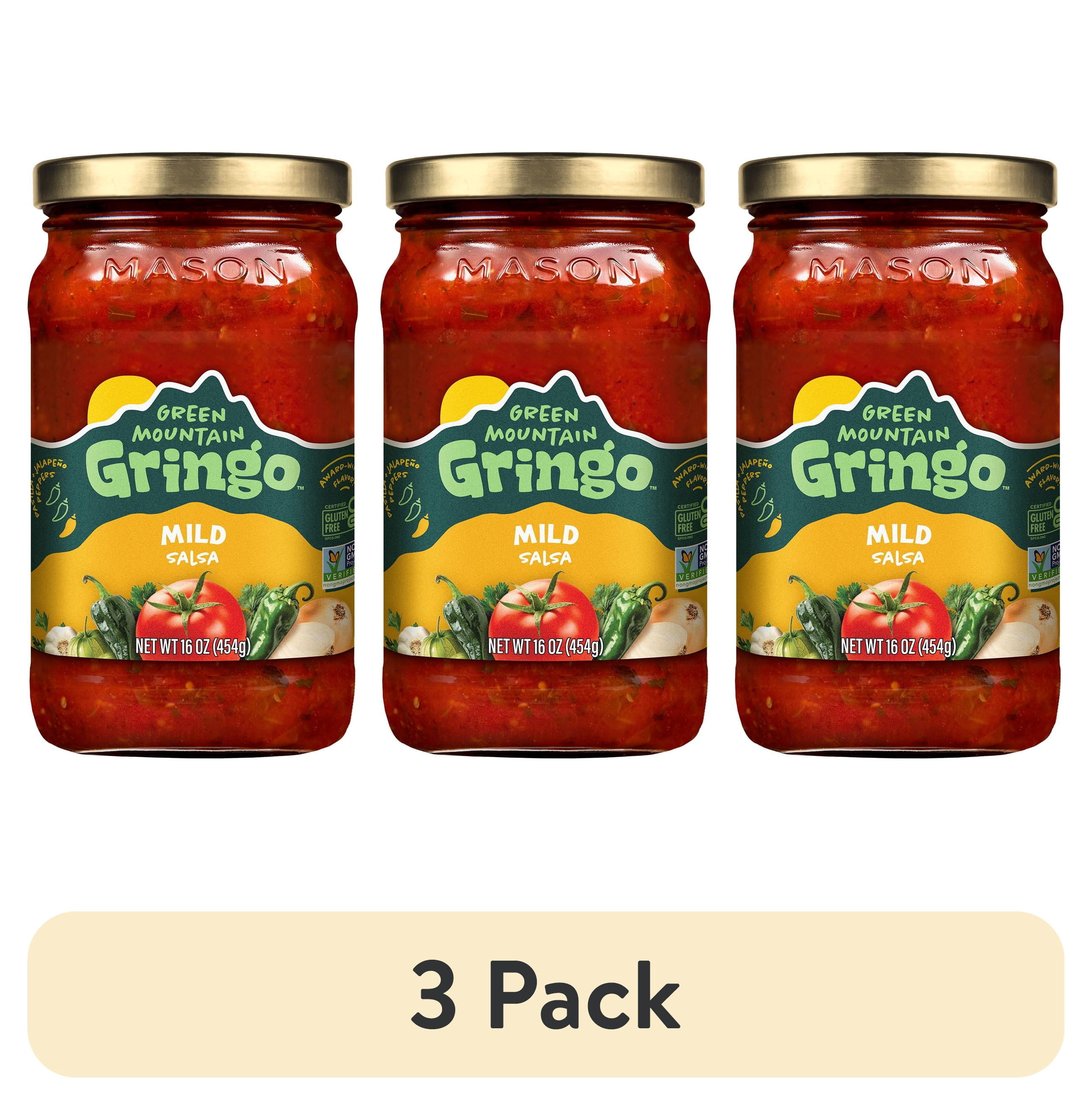 (3 pack) Green Mountain Gringo Mild Salsa, 16oz Jar, Gluten-Free Certified, Non-GMO Project Verified