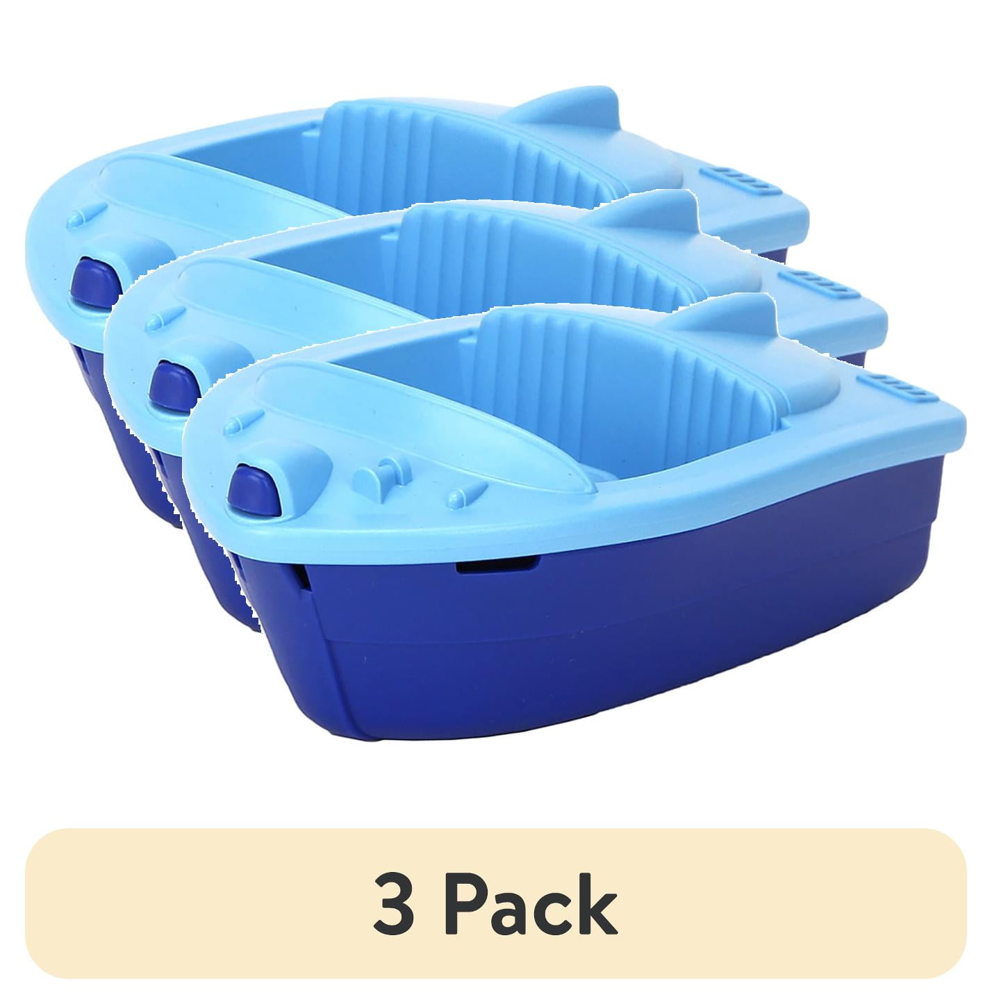 (3 pack) Green Toys Sport Boat Bath Toy, for Baby/Toddler, Made from 100% Recycled Plastic for Children 6 mo+