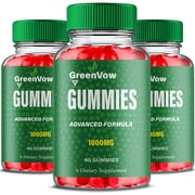 3 pack GreenVow Health Gummies, Green Vow Advanced Support 180 Gummies