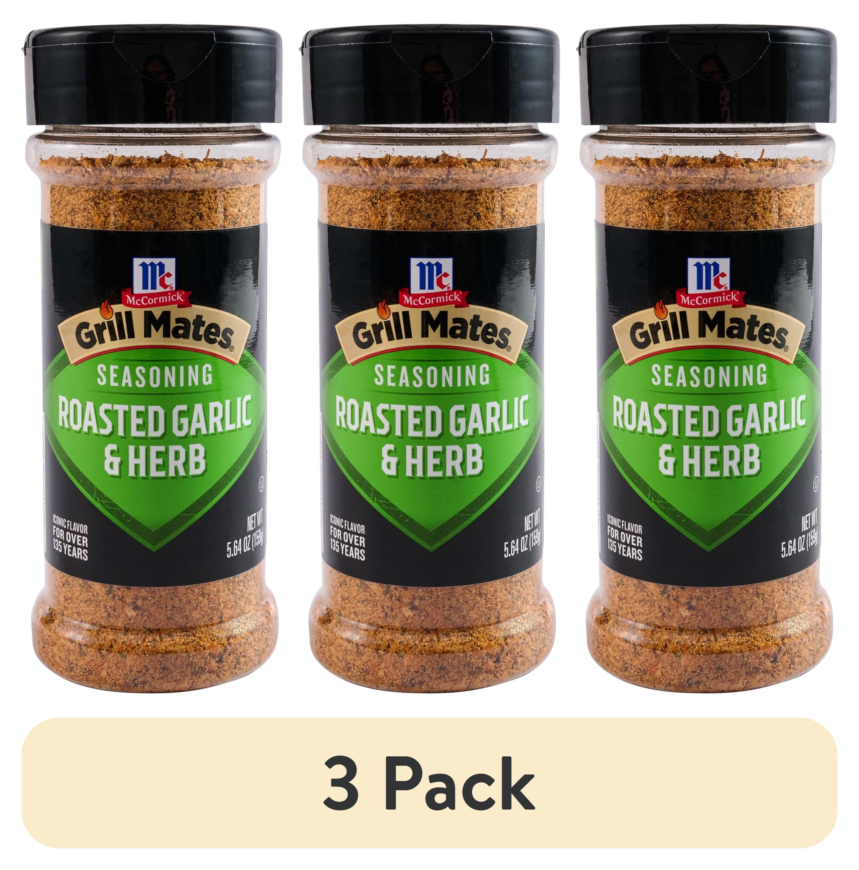 (3 pack) Grill Mates Roasted Garlic and Herb Seasoning, 5.64 oz Bottle