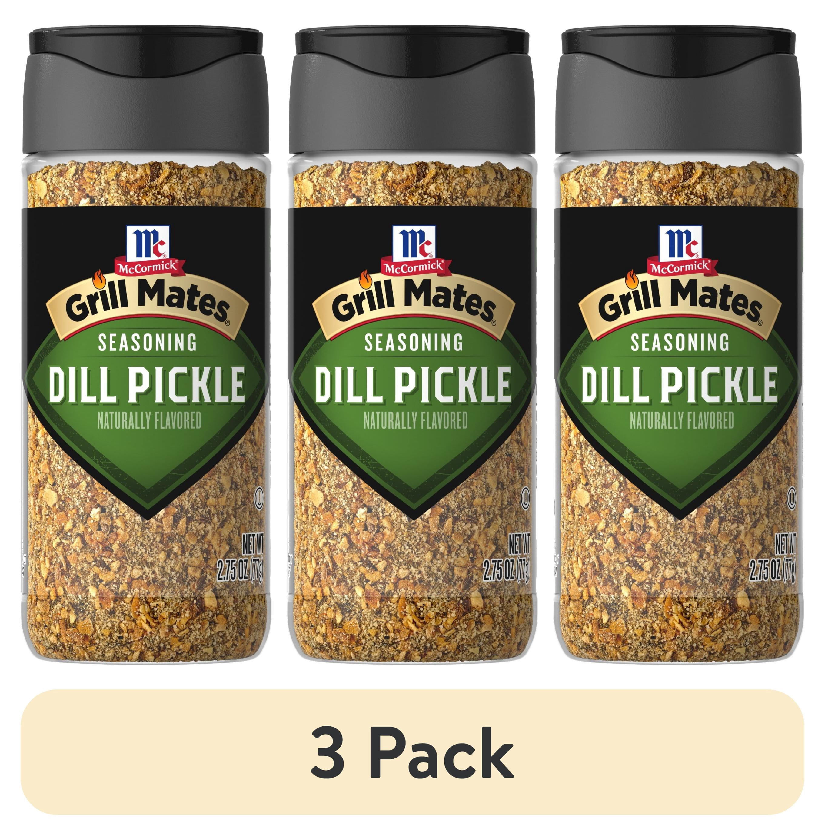 (3 pack) Grill Mates Seasoning, Dill Pickle, 2.75 oz Bottle