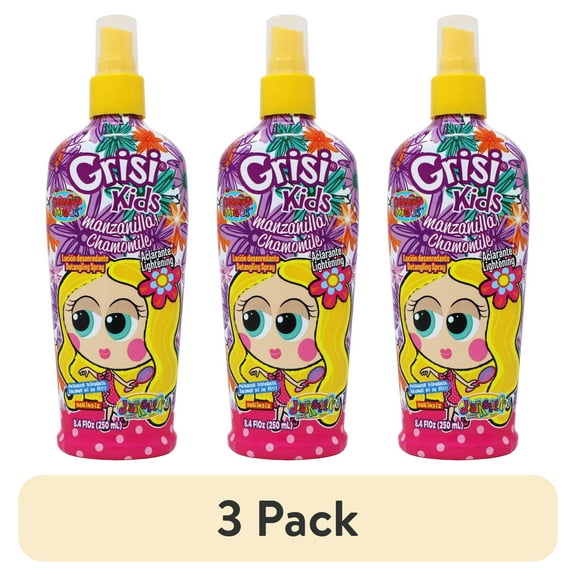 (3 pack) Grisi Kids Manzanilla Hair Lotion Detangling and Lightening with Chamomile, 8.4 Fo