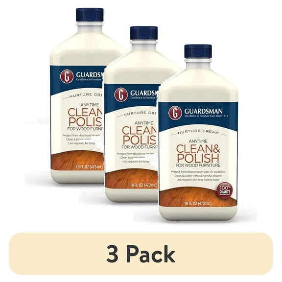 (3 pack) Guardsman Liquid Wood Cleaner & Polish, 16 Fluid Ounce