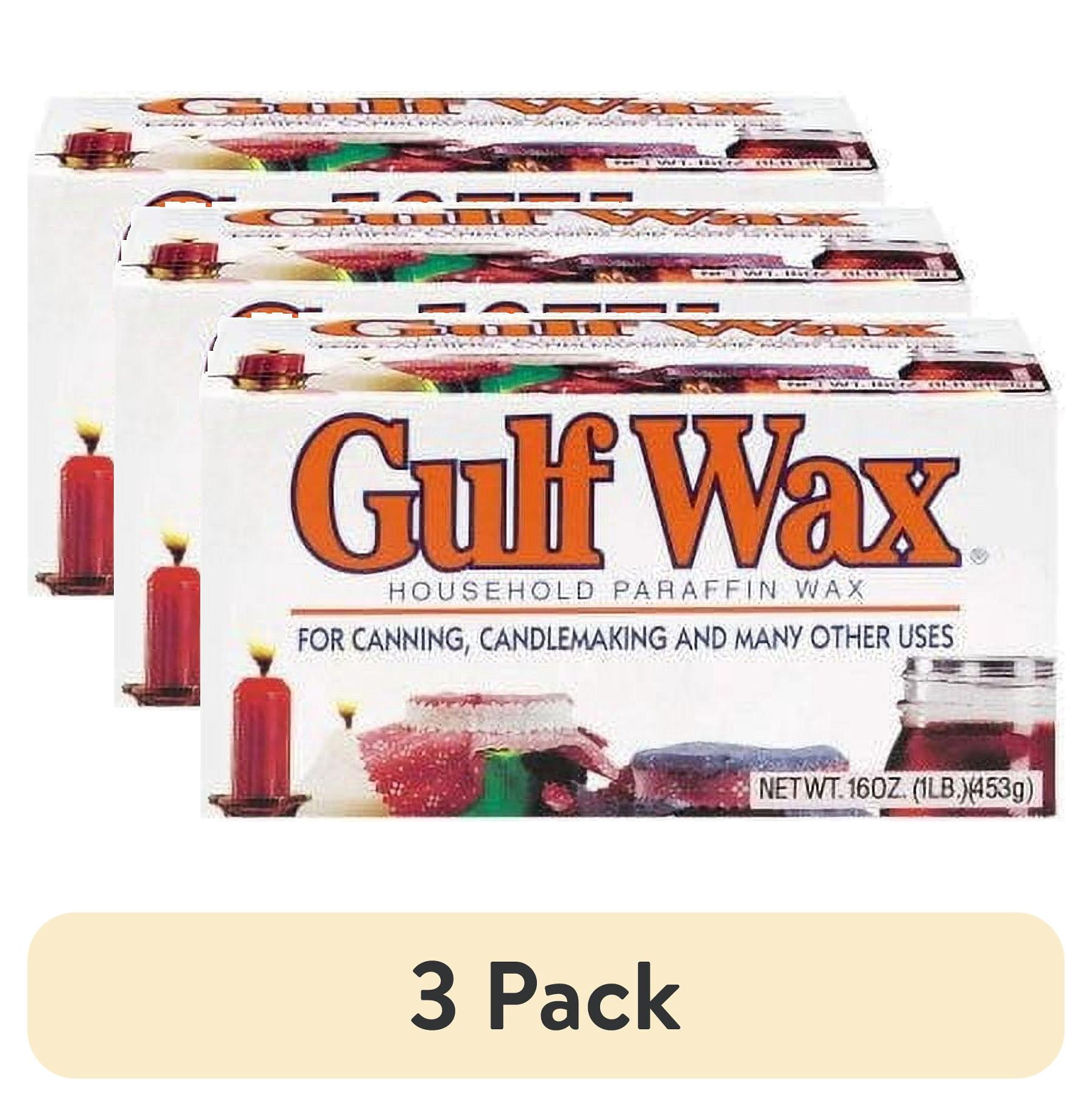 (3 pack) Gulf Wax Paraffin Wax Block - White, Candle Making, All Occasion - 1 Lb