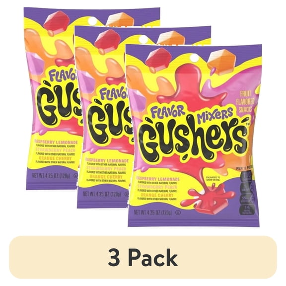 (3 pack) Gushers Fruit Flavored Snacks Flavor Mixers