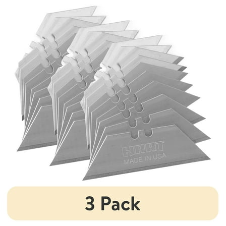 (3 pack) HART 10-Piece Heavy-Duty Utility Knife Blades, with Storage Box