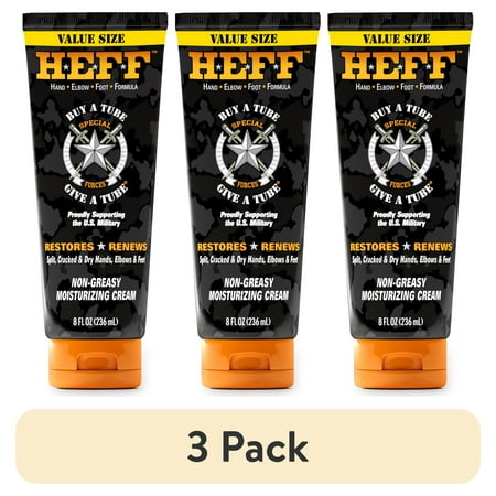 (3 pack) HEFF Hand Elbow Foot Formula Moisturizing Lotion, 8 oz. Value Size