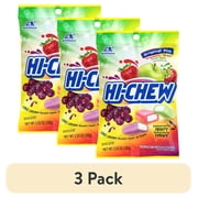 (3 pack) HI-CHEW Bag Original Mix 3.53oz (Assorted Mix of Strawberry, Grape, and Green Apple)
