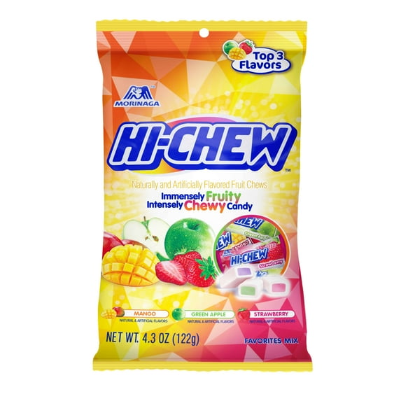 (3 pack) HI-Chew Favs Mix Chewy Candy, 4.30 oz Bag