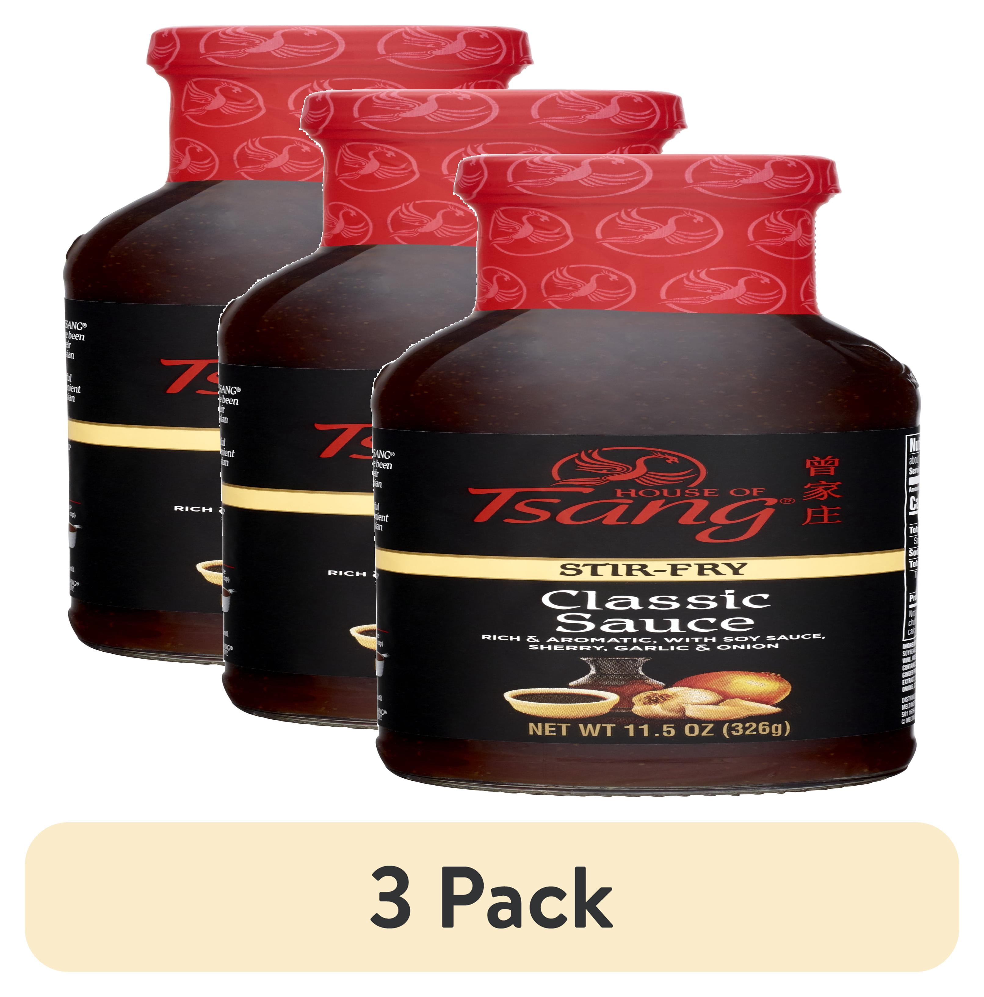 (3 pack) HOUSE OF TSANG Classic Stir-Fry Sauce, Shelf-Stable, 11.5 oz Glass Bottle