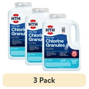 (3 pack) HTH Pool Care Chlorine Granules for Swimming Pool Sanitizer, 5 lbs