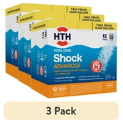 3 pack HTH Pool Care Shock Advanced   Granules, 12 Pack 1 lb each   Pool Shock Treatment for Weekly Pool Sanitizing