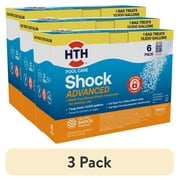 3 pack HTH Pool Care Shock Advanced   Granules, 6 Pack 6 lb total   Pool Shock Treatment for Weekly Pool Sanitizing