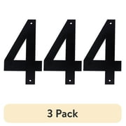 (3 pack) HY-KO 4" Black Plastic Modern Number 4