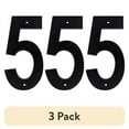 thumbnail image 1 of (3 pack) HY-KO 4" Black Plastic Modern Number 5, 1 of 9