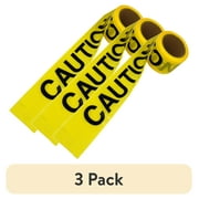 (3 pack) HY-KO Yellow Safety and Caution Tape, 3" x 200' Roll, Polyethylene