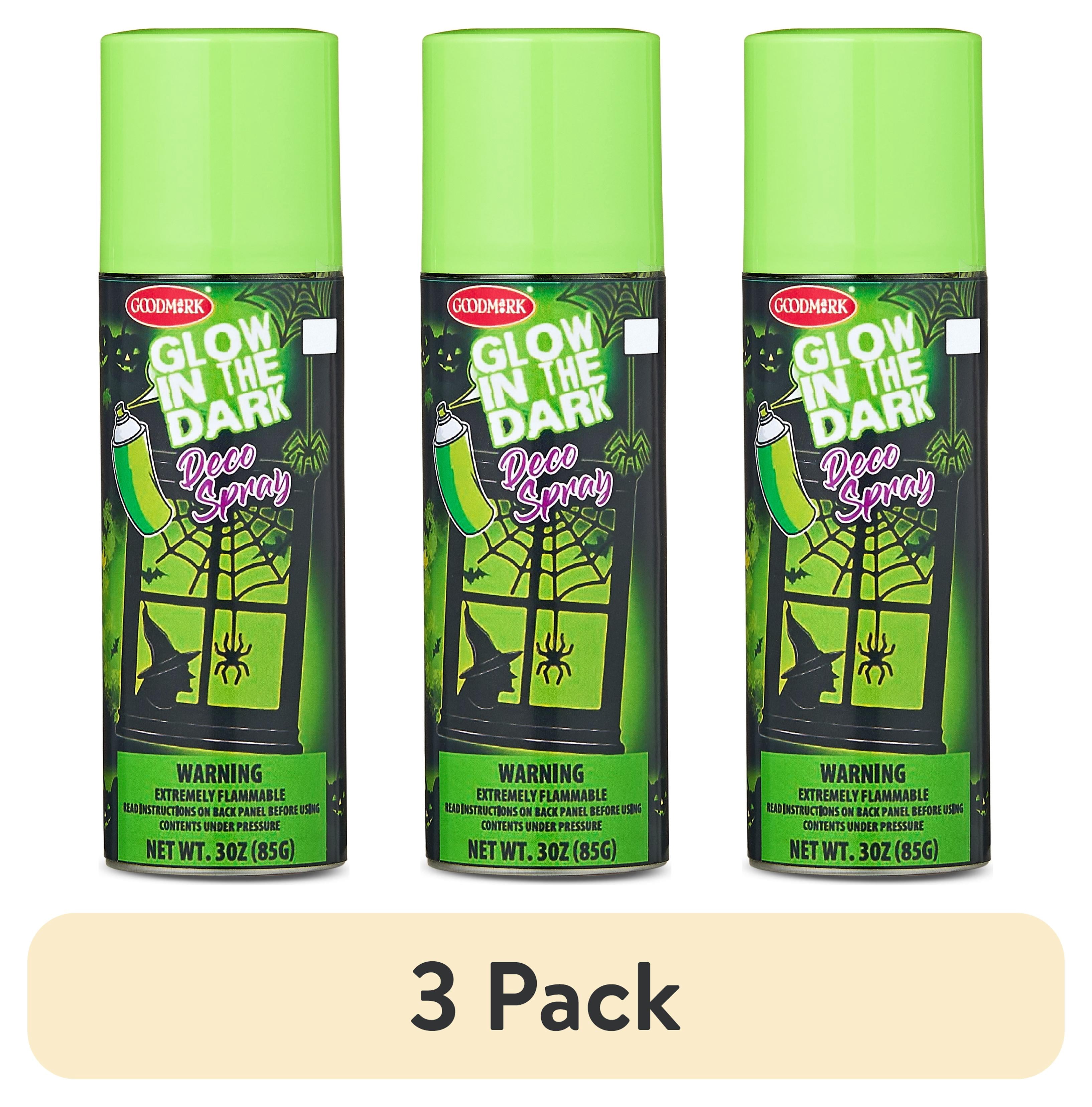 (3 pack) Halloween Glow in the Dark Deco Spray, 3 oz, by Goodmark