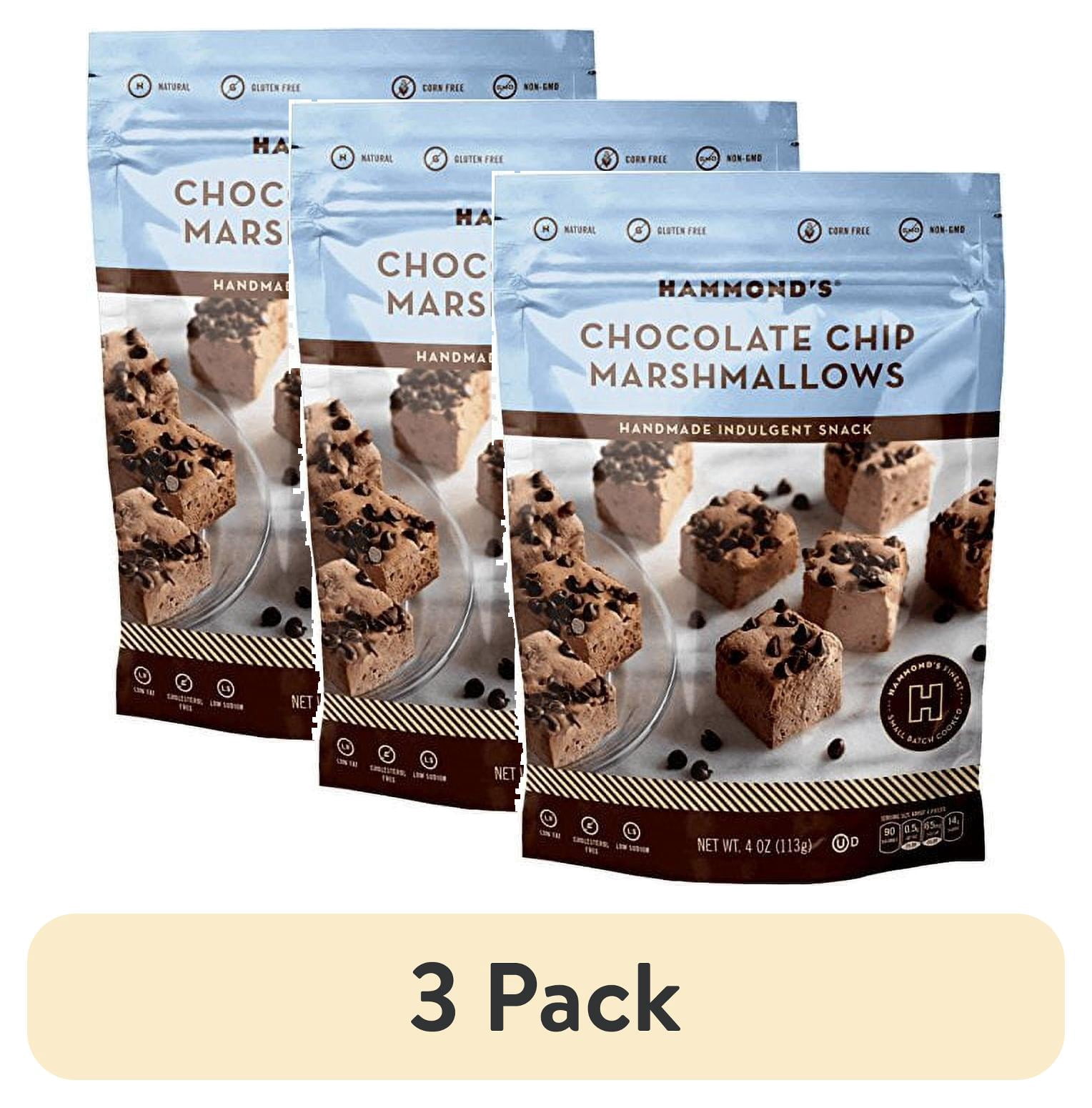 (3 pack) Hammond's Chocolate Chip Marshmallows 4 oz - Gluten-Free, Soy-Free, Dairy-Free Treats