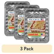 (3 pack) Handi-Foil Aluminum Giant Rectangular Lasagna Pan, 1 Count 13.5" x 9.63" x 2.75"