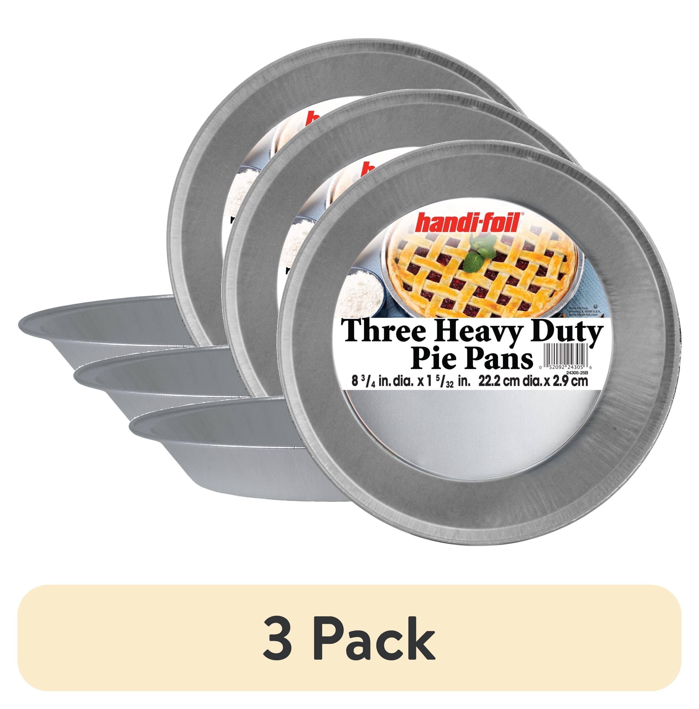 (3 pack) Handi-Foil Heavy Duty Aluminum Pie Pan, 3 Count, 9"