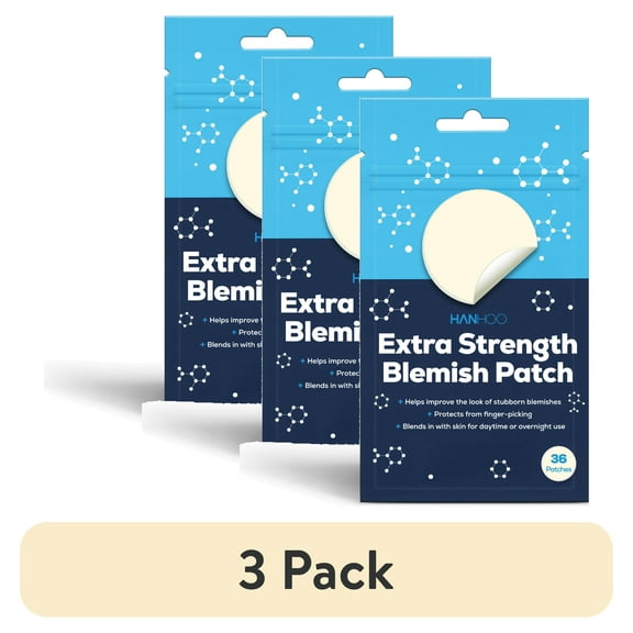 (3 pack) Hanhoo Salicylic Acid Extra Strength Acne Patch, All Skin Types, 36 Ct.