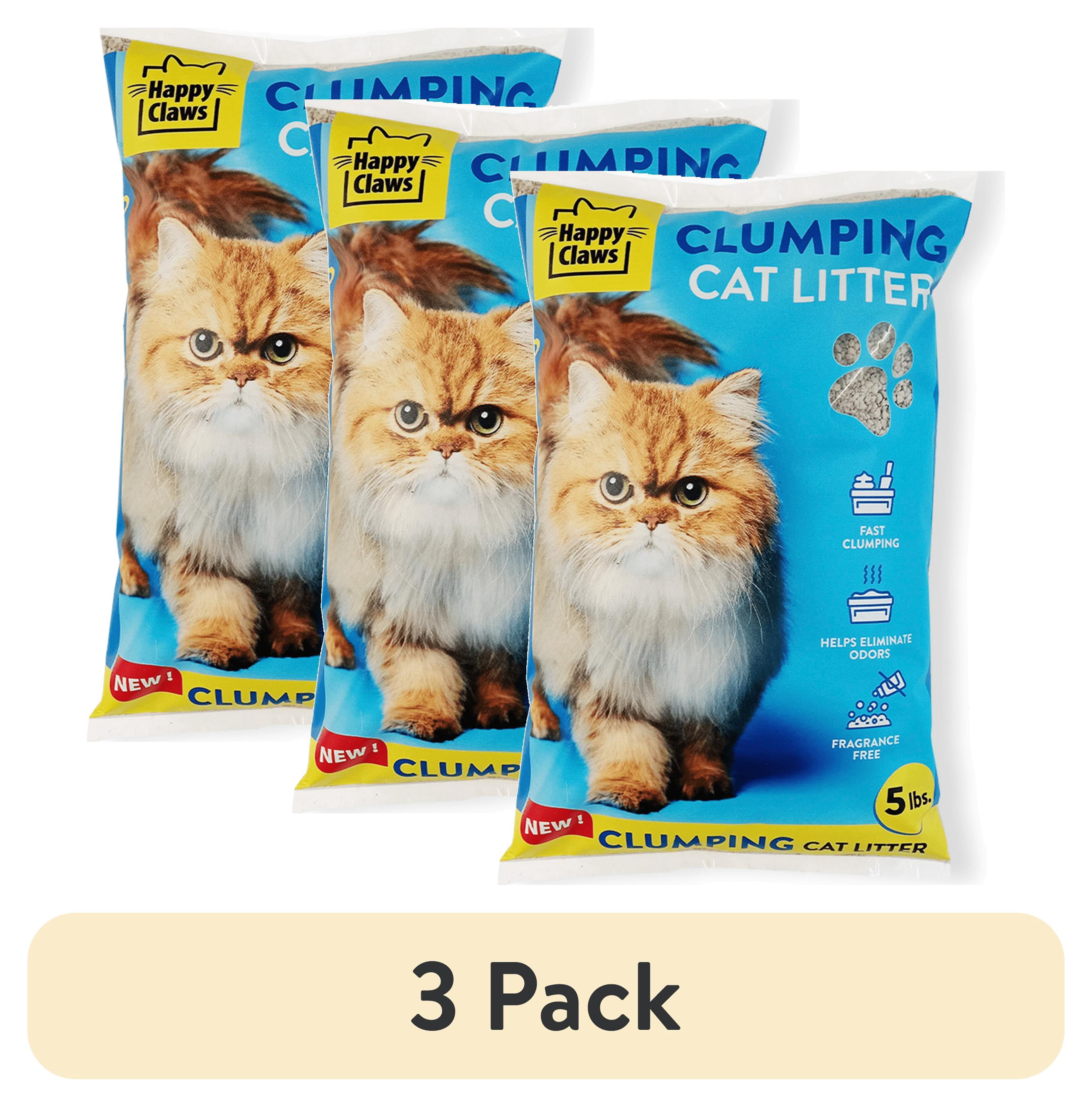(3 pack) Happy Claws 5lb Natural Clumping Cat Litter