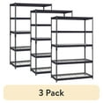 thumbnail image 1 of (3 pack) Hart 48"W x 24"D x 72"H 5-Tier Steel Shelving with Wire Decking; 4,000 lbs. Total Capacity; Black, 1 of 10