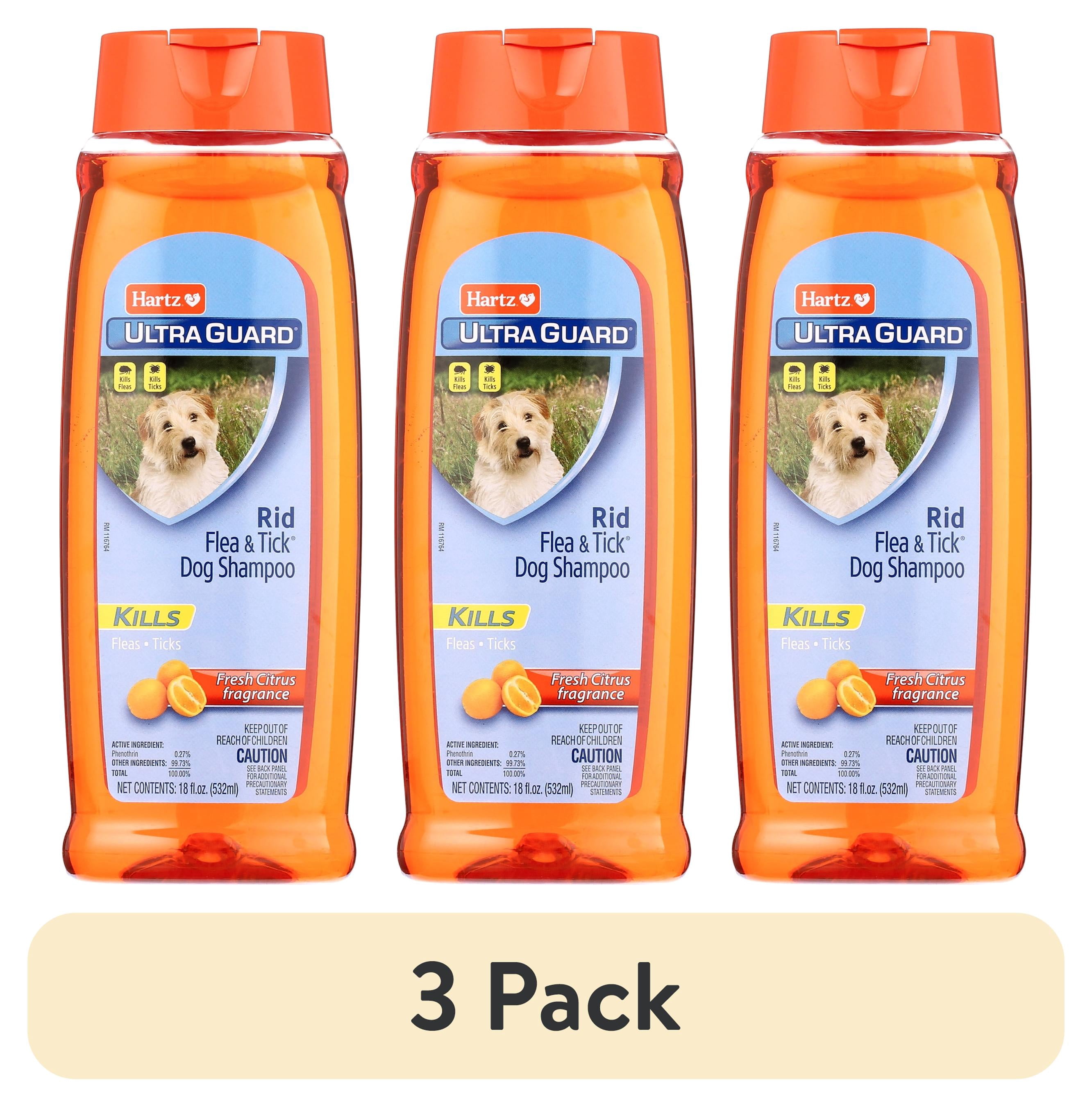 (3 pack) Hartz UltraGuard Citrus Flea & Tick Dog Shampoo, 18 fl oz