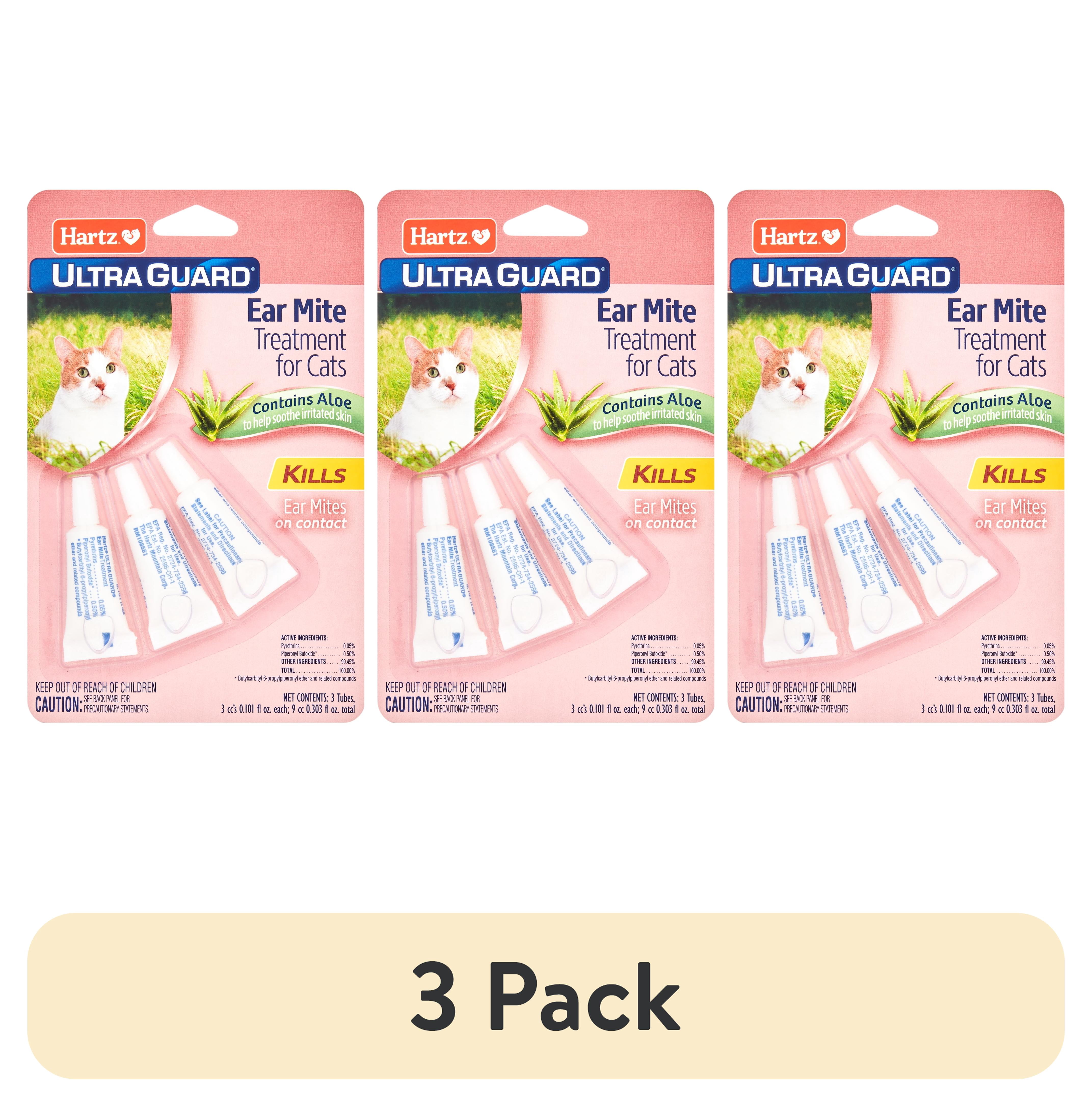 (3 pack) Hartz UltraGuard Ear Mite Treatment for Cats, 0.101oz
