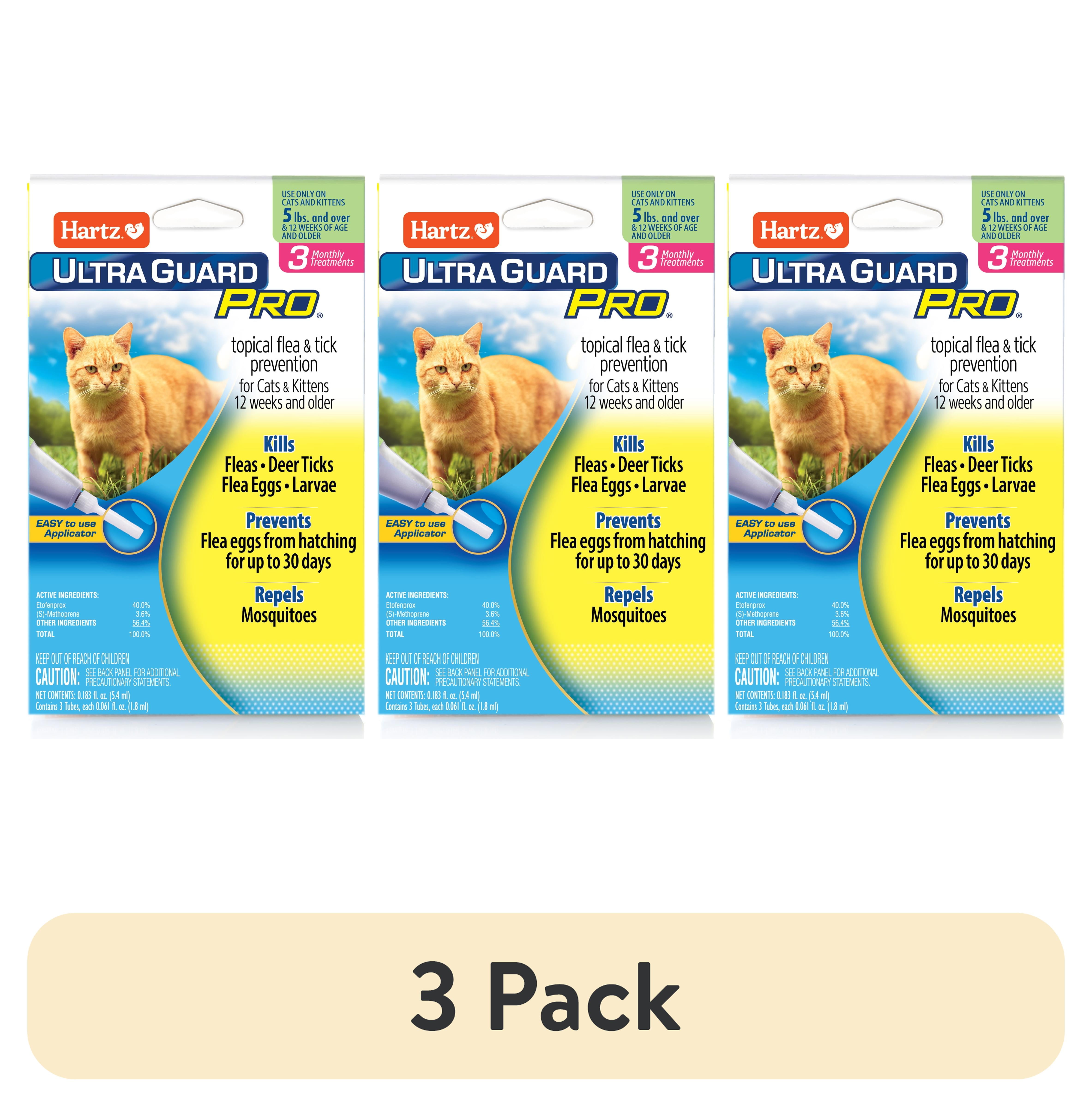 pack) Hartz UltraGuard Pro Flea and Tick Cat Treatment,