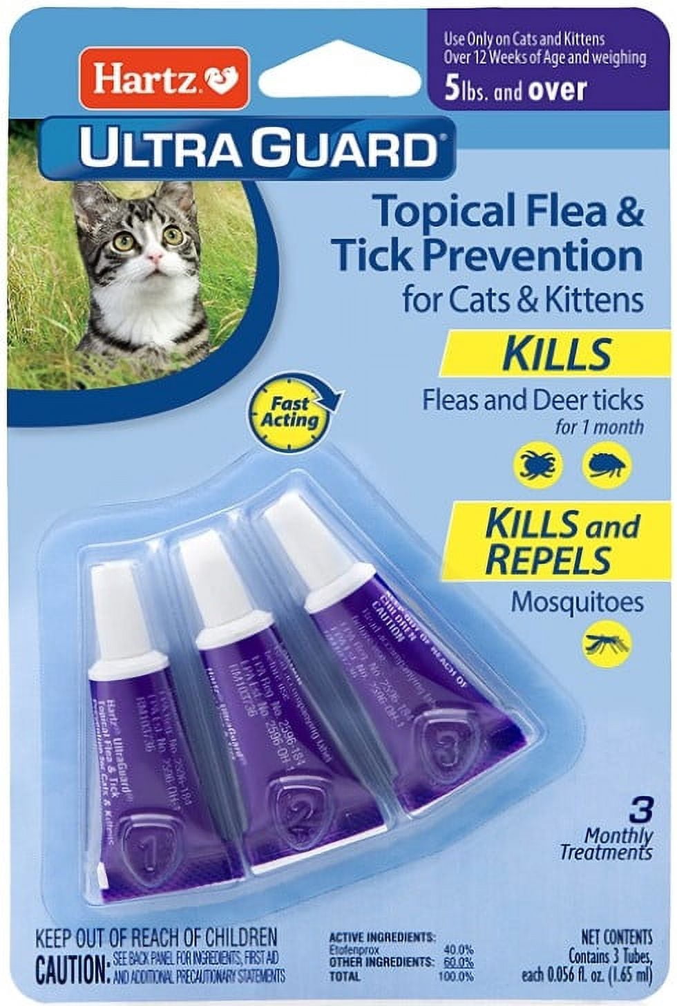 Picture of Hartz UltraGuard Flea And Tick Prevention For Cats And Kittens, 3 Pack ...