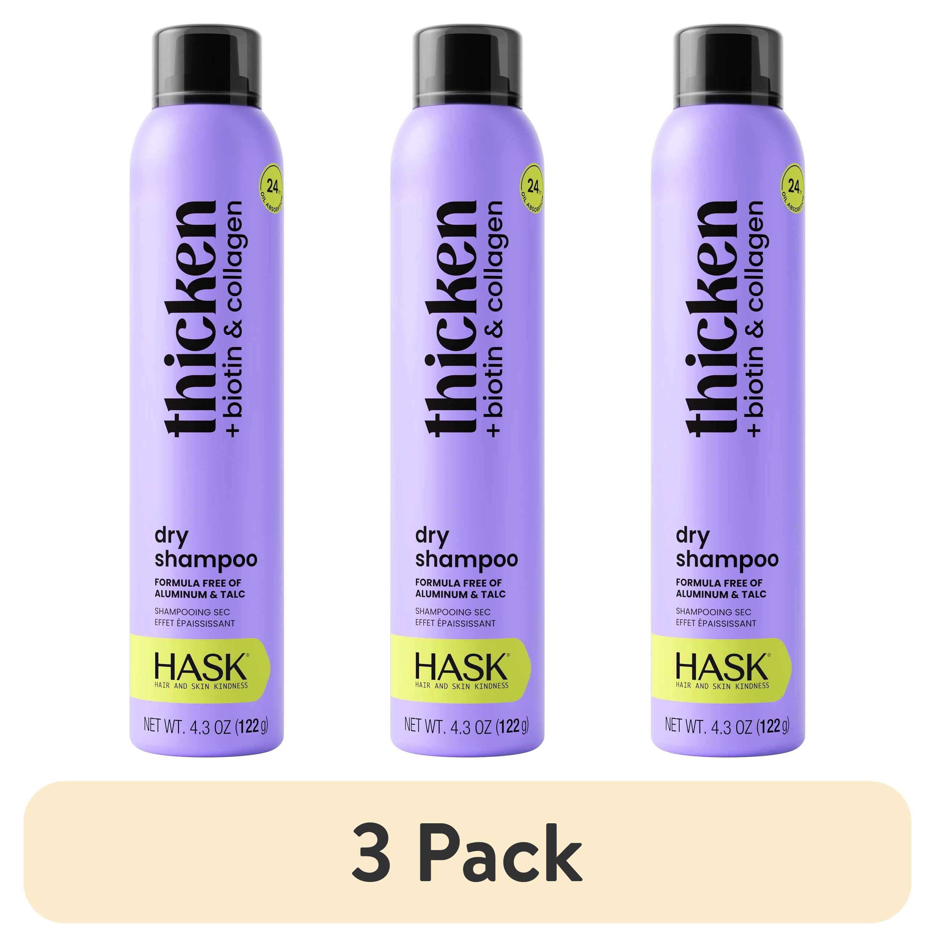 (3 pack) Hask Biotin Boost Thickening Volumizing Dry Shampoo with Collagen, 4.3 oz