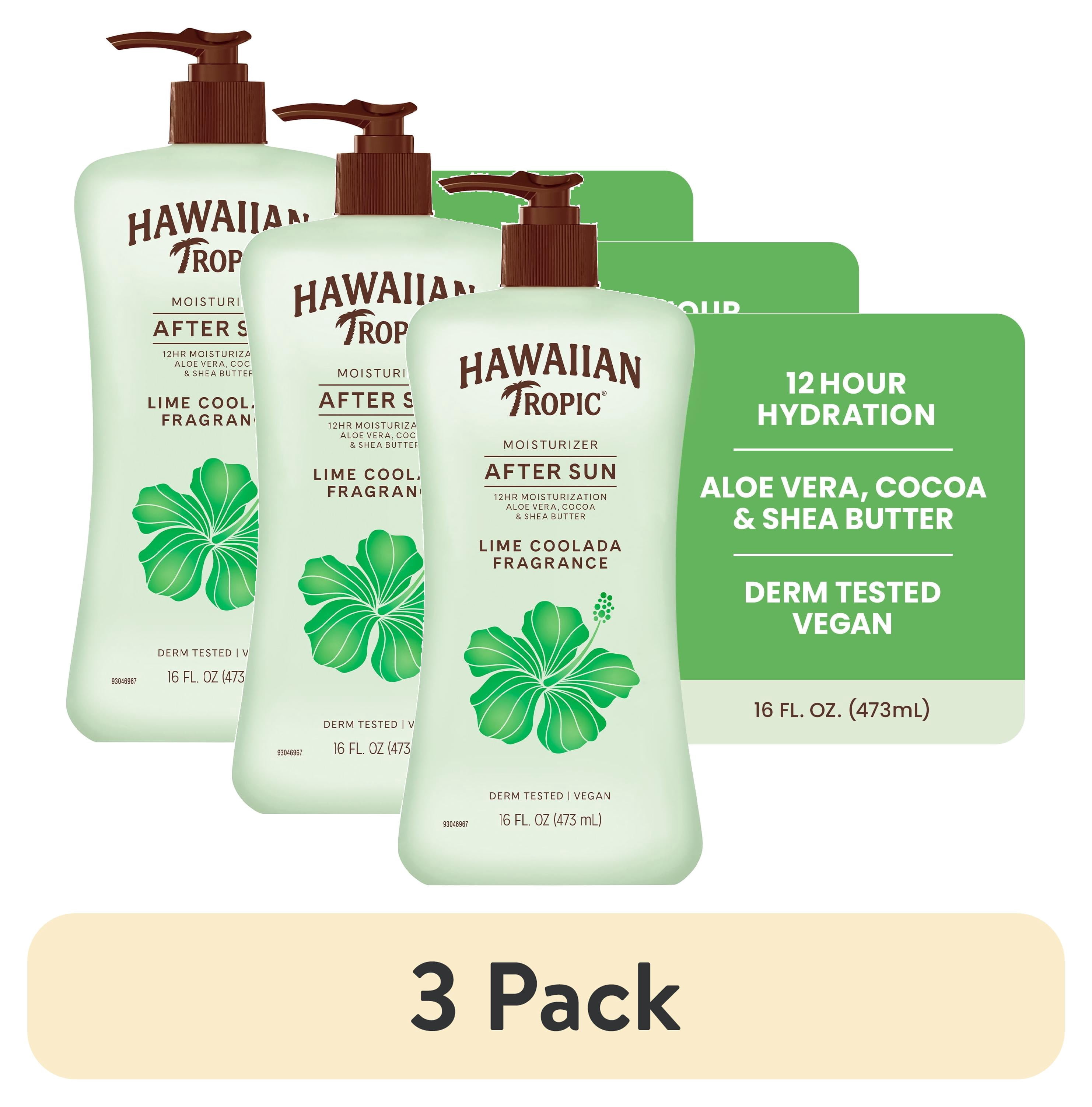 Coolada (3 pack) Hawaiian Tropic Lime Coolada after Sun Moisturizing Lotion, 16 ...