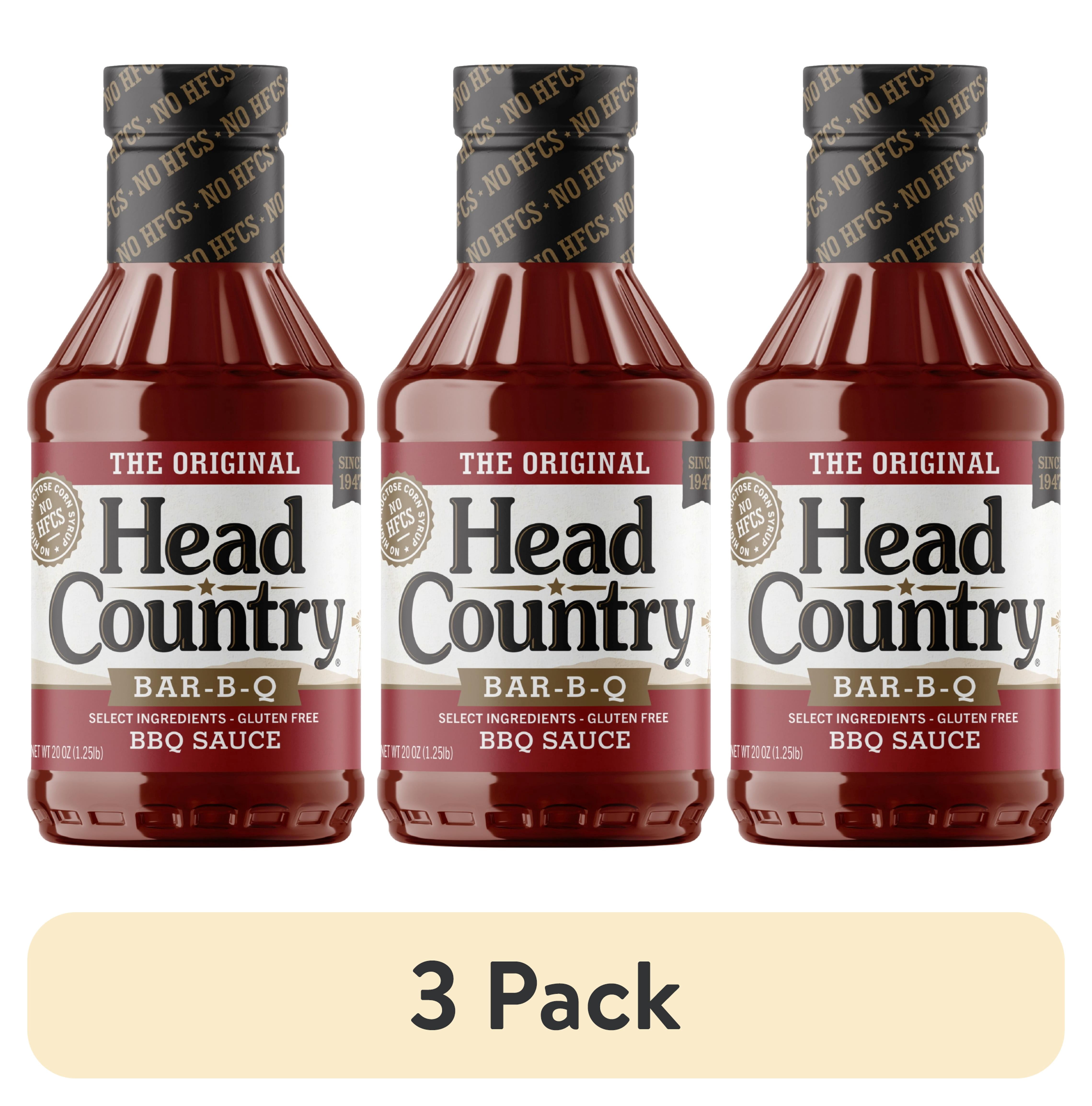 (3 pack) Head Country Original BBQ Sauce, 20 oz