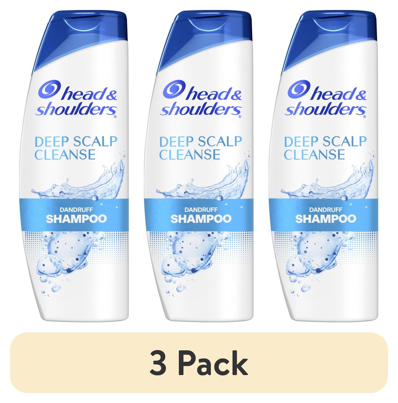 3 pack) Head and Shoulders Dandruff Shampoo, Deep Scalp Cleanse
