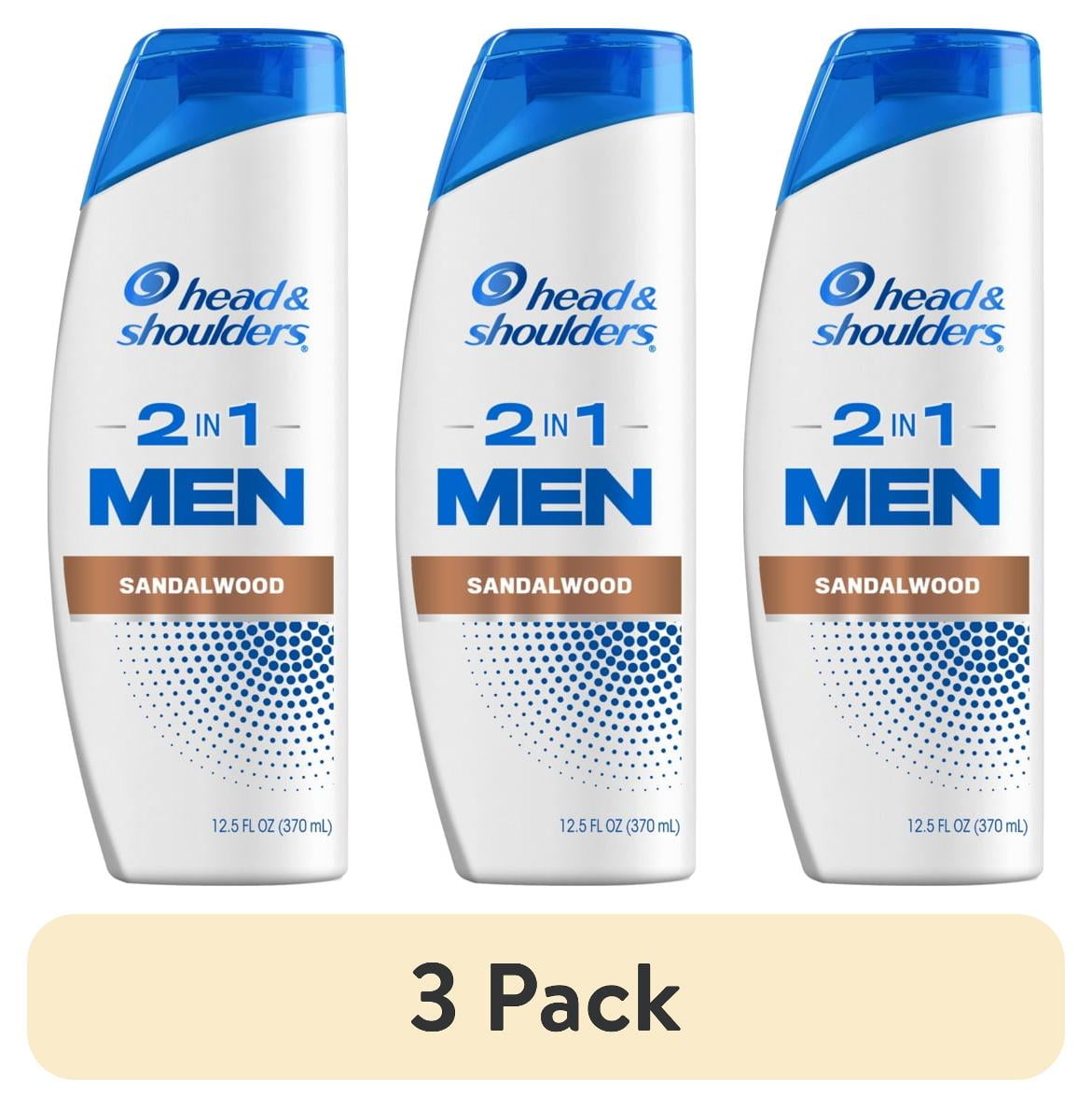 (3 pack) Head and Shoulders Men's Dandruff Shampoo, Sandalwood, 12.5 fl oz