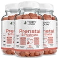 thumbnail image 1 of (3 pack) Health Dose Prenatal & Postnatal Vitamins DHA & Folic Acid, Gluten & Sugar-Free, Vitamin B6, B12, C + Zinc 90 Gummies., 1 of 7