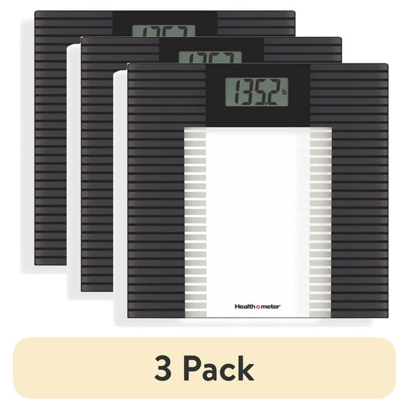 (3 pack) Health O Meter Digital Glass Bathroom Scale