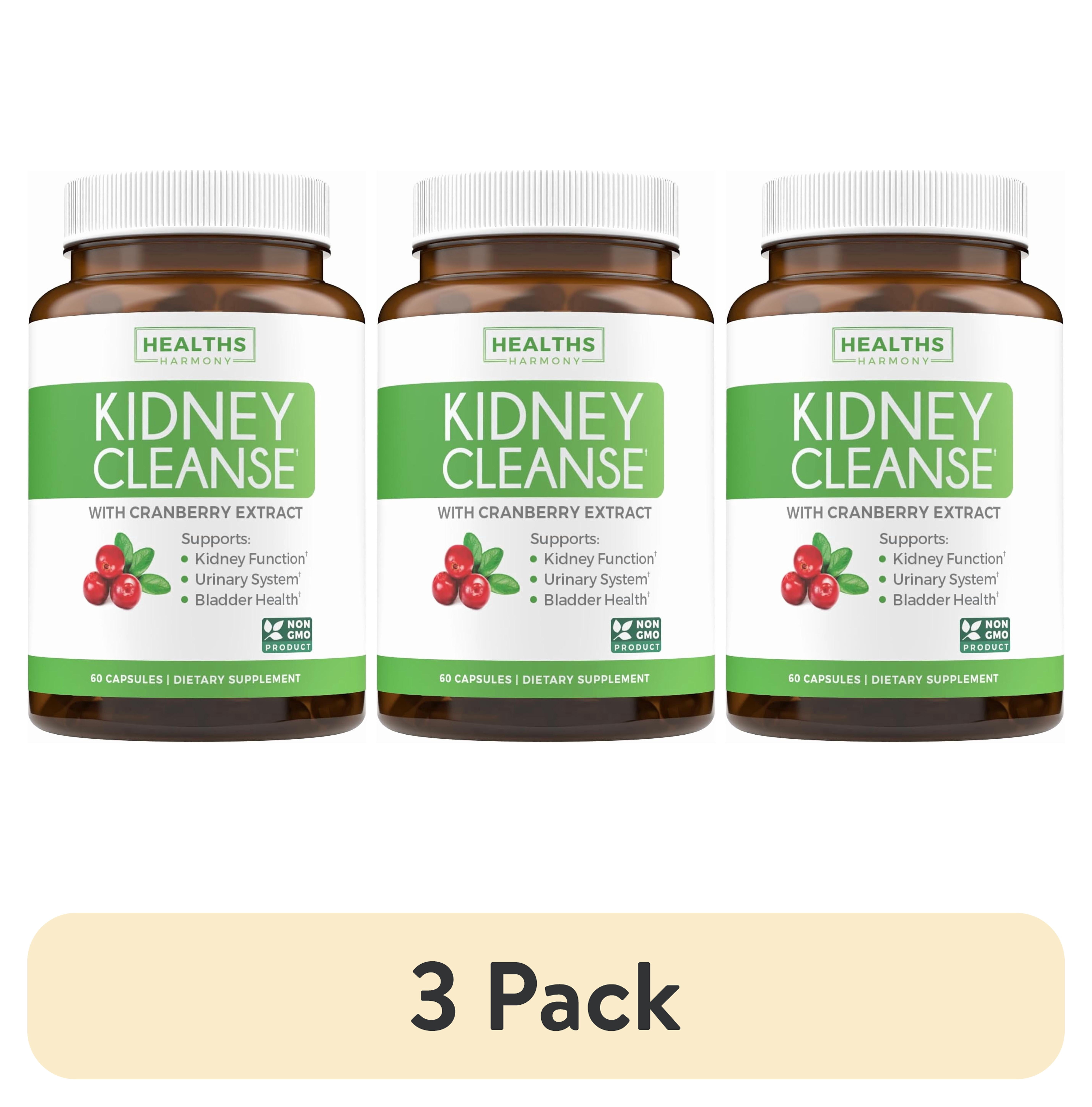 (3 pack) Healths Harmony Kidney Cleanse, Kidney Support Supplement with ...